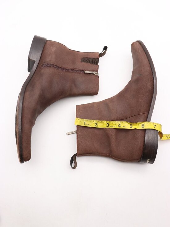 Donald J Pliner Boots Men\'s 8.5 Jayee Brown Waxed Suede Pointed Toe Ankle Shoes main image 9